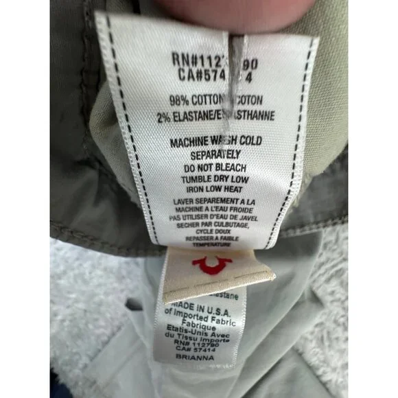 True Religion Womens 29 Brianna Pants Rare Vtg 2003 NWT Gray 90s Y2K Made-USA - Picture 5 of 16